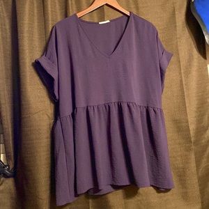 Chic Soul - purple babydoll top